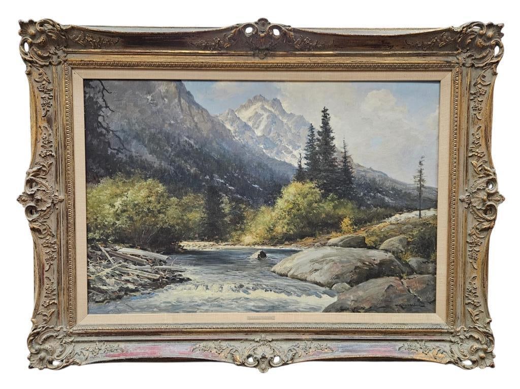 Robert Wood Original "Cascade Canyon" Oil Painting (1 of 12)