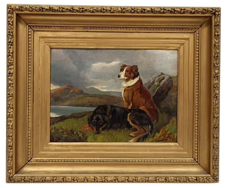 W. Barker Signed Original Painting Oil on Board (1 of 12)