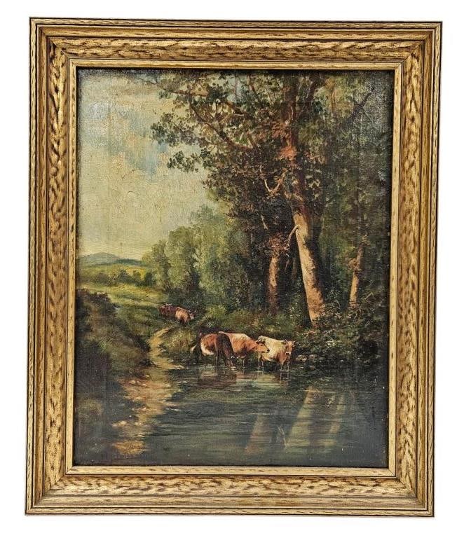 Arthur Parton Hudson River School Oil on Canvas (1 of 9)