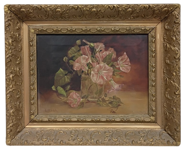 Edith White Still Life Morning Glory Oil on Canvas (1 of 9)
