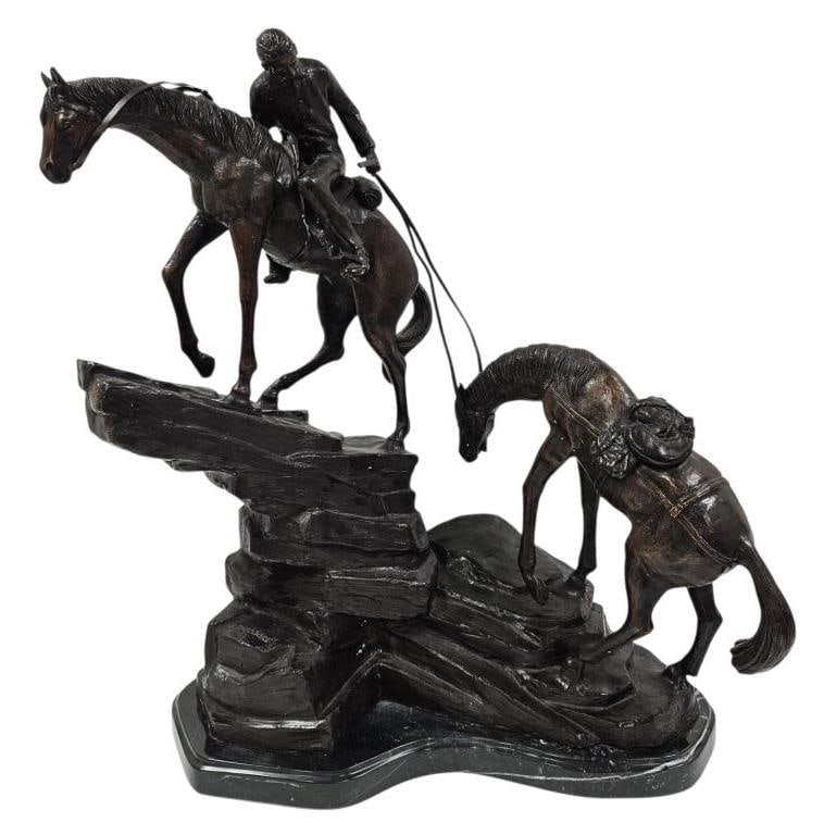 J. Theodore aft. Remington Large Bronzed Sculpture (1 of 12)