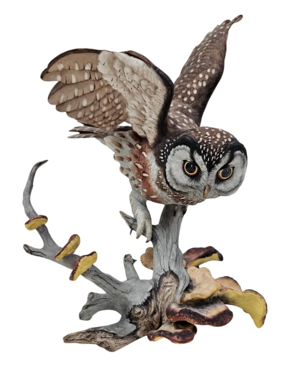 Boehm 13.5" Boreal Owl LE Porcelain Sculpture #23 (1 of 10)