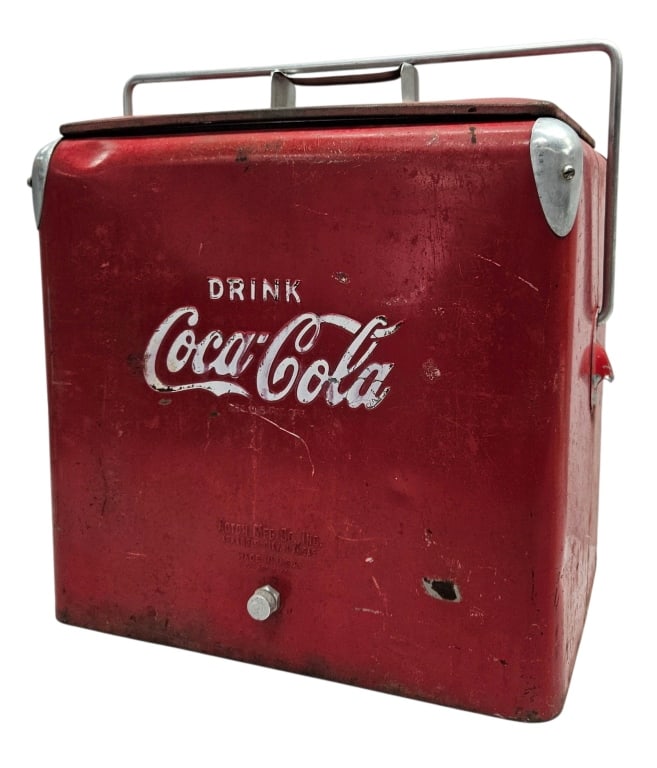 Vintage Coca Cola Cooler with Tray Lid Acton Mfg. (1 of 10)