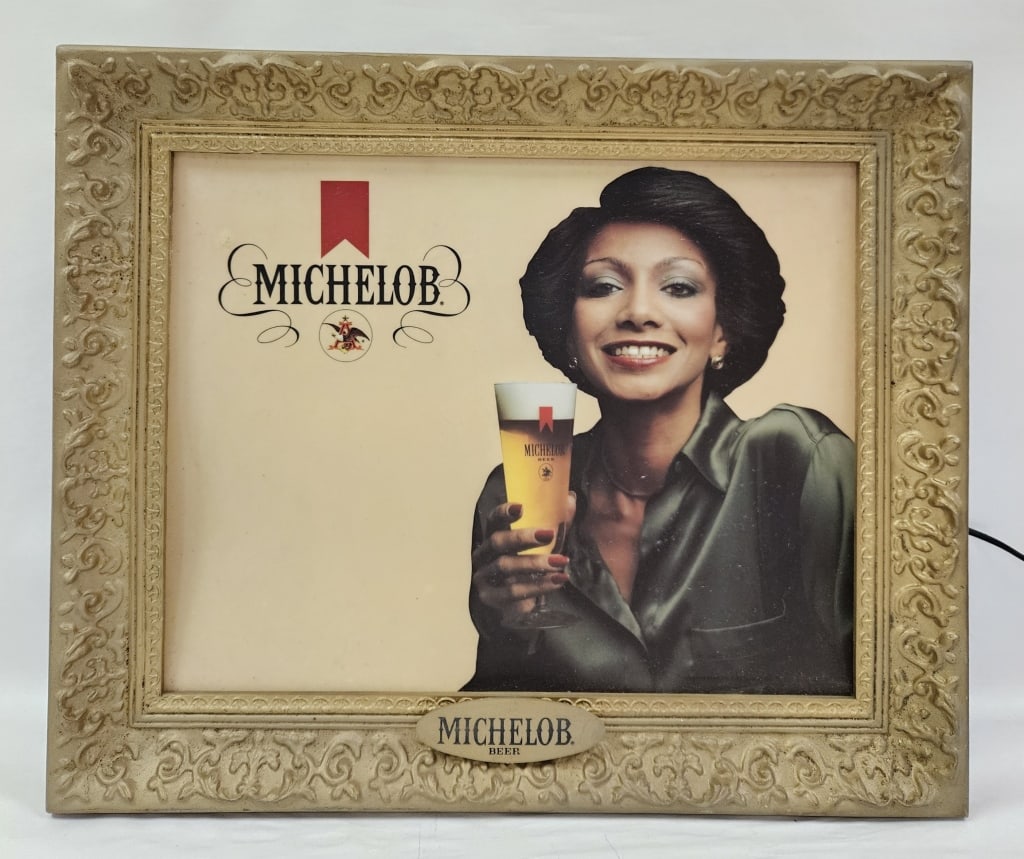Rare Vintage Michelob Beer Lighted Bar Sign: IMPORTANT NOTE: Please be advised that we offer reasonably priced in-house shipping, but you must select Arrange My Own Shipping as part of your post-auction invoice options. Rare circa late 1960s - 1