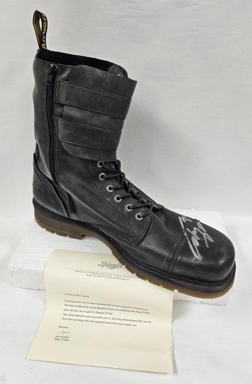 Shaquille O'Neal Worn & Signed Boot w/ CoA: IMPORTANT NOTE: Please be advised that we offer reasonably priced in-house shipping, but you must select Arrange My Own Shipping as part of your post-auction invoice options. Dr. Martins "Air Wair" co