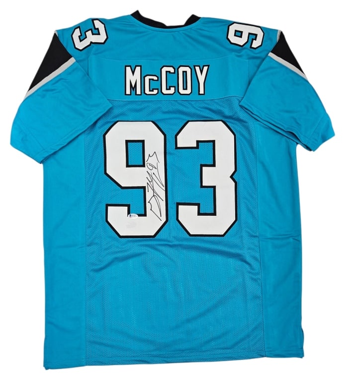 Panthers Gerald McCoy Signed Jersey Beckett Cert: IMPORTANT NOTE: Please be advised that we offer reasonably priced in-house shipping, but you must select Arrange My Own Shipping as part of your post-auction invoice options. Size XL Carolina Panthers