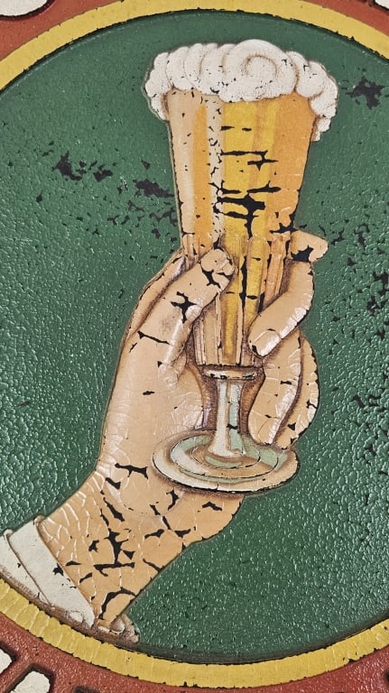 Rare Vintage Gettelman Brewing Embossed Sign - 2