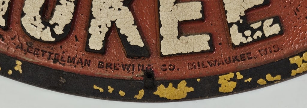 Rare Vintage Gettelman Brewing Embossed Sign - 7