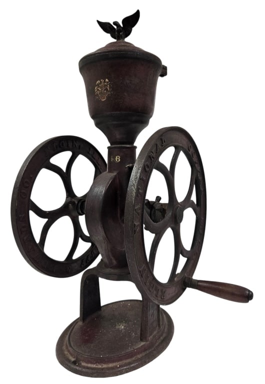 Antique Elgin National No. 46 Coffee Grinder Mill: IMPORTANT NOTE: Please be advised that we offer reasonably priced ?in-house shipping,? but you must select ?Arrange My Own Shipping? as part of your post-auction invoice options. Large Woodruff & Edwa