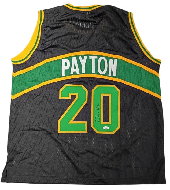 Supersonics Gary Payton Signed Jersey JSA Cert: IMPORTANT NOTE: Please be advised that we offer reasonably priced in-house shipping, but you must select Arrange My Own Shipping as part of your post-auction invoice options. Size XL Seattle