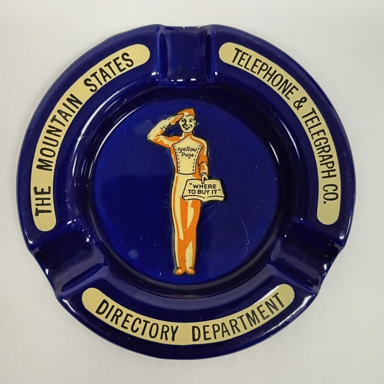 Vintage Mountain States Porcelain Ashtray NOS: IMPORTANT NOTE: Please be advised that we offer reasonably priced in-house shipping, but you must select Arrange My Own Shipping as part of your post-auction invoice options. Vintage 4.75" The