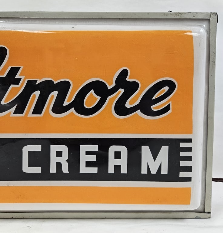 Rare Vintage Biltmore Ice Cream 2-Side Light Sign - 4