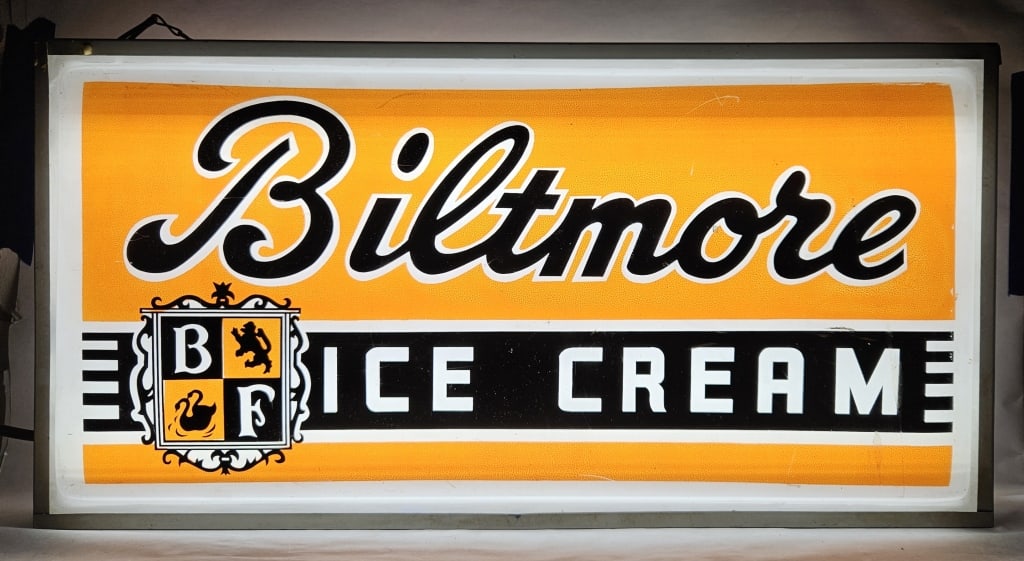 Rare Vintage Biltmore Ice Cream 2-Side Light Sign - 5