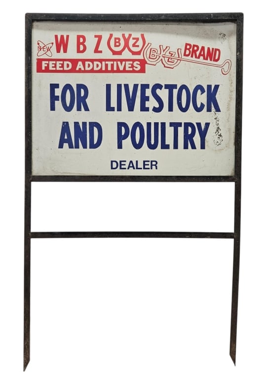 BZ Brand Livestock Feed 2-Side Dealer Sign (1 of 6)