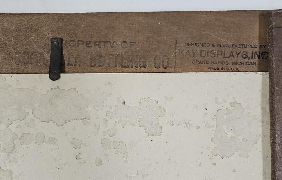 Rare 1943 Coke Time Cardboard Sign Original Frame - 11