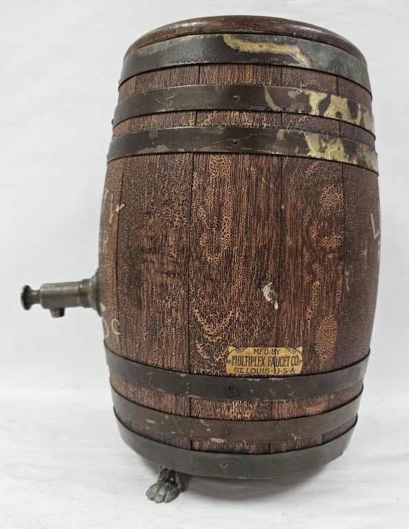 Antique Liberty Root Beer 5c Barrel Dispenser - 4