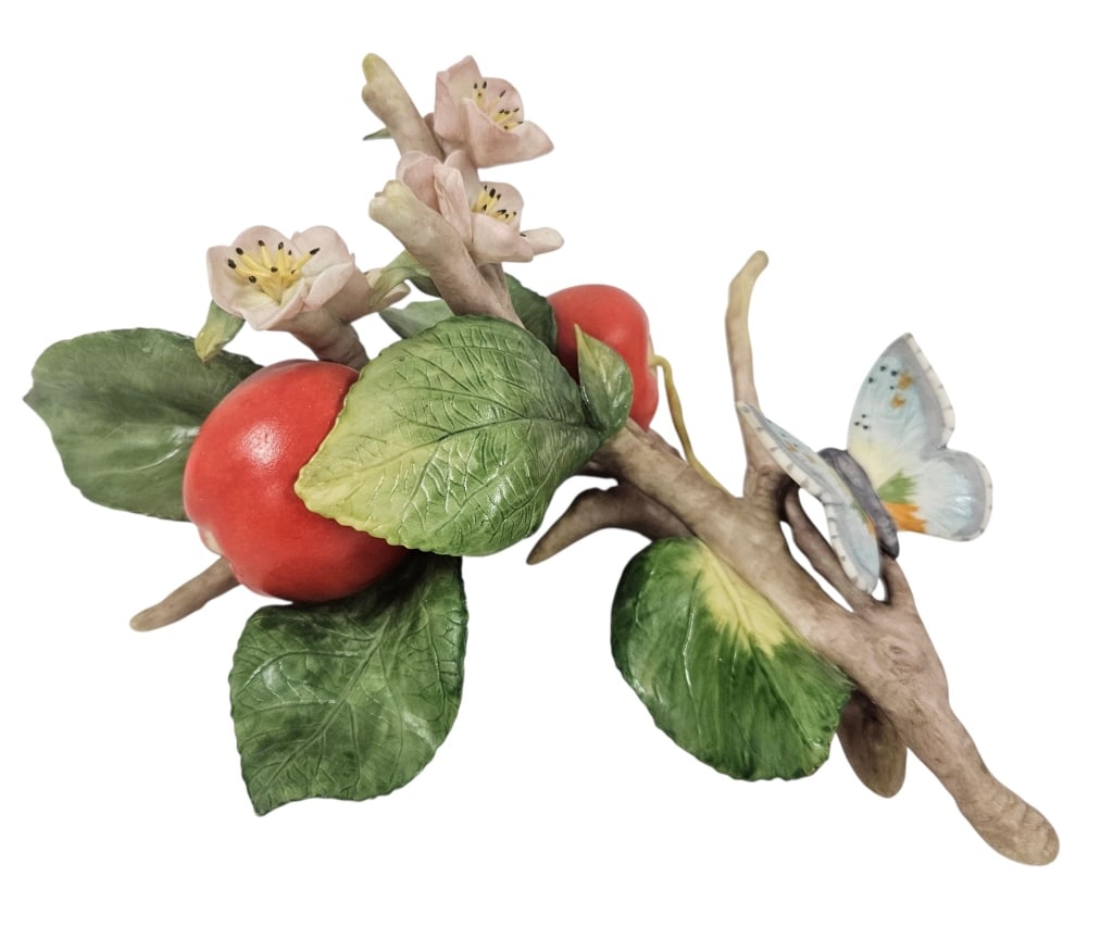 Rare Cybis Apple Blossom w/ Butterfly #249: IMPORTANT NOTE: Please be advised that we offer reasonably priced in-house shipping, but you must select Arrange My Own Shipping as part of your post-auction invoice options. Rare vintage Cybis