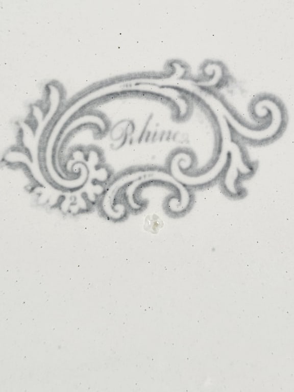 Antique Rhine Pattern Gray Transferware Group - 13