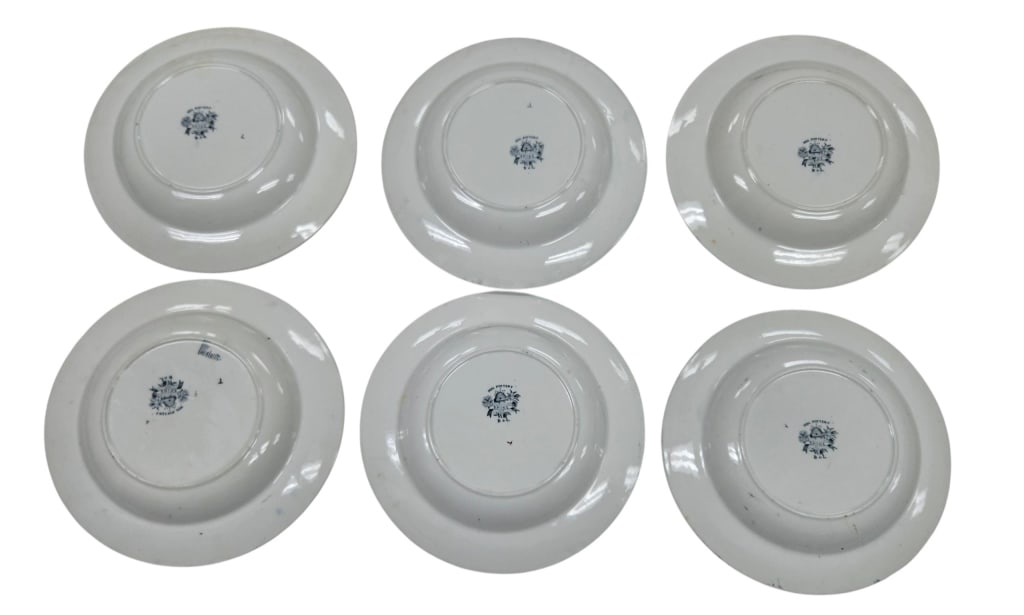 Antique Rhine Pattern Gray Transferware Group - 19