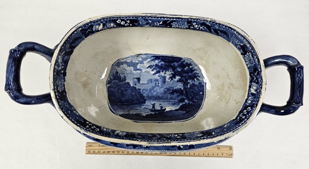 Rare 1800s Historical Blue Transferware Group - 12