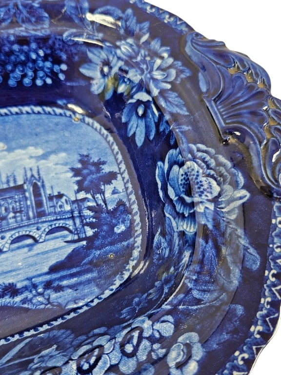 Rare 1800s Historical Blue Transferware Group - 3