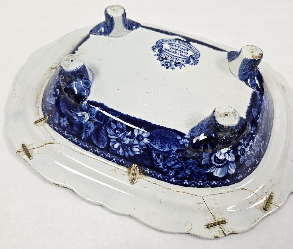 Rare 1800s Historical Blue Transferware Group - 5