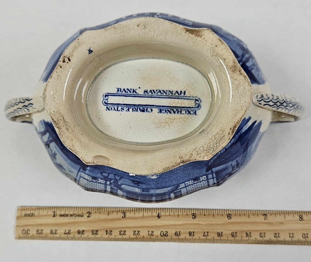 Rare 1800s Historical Blue Transferware Group - 6