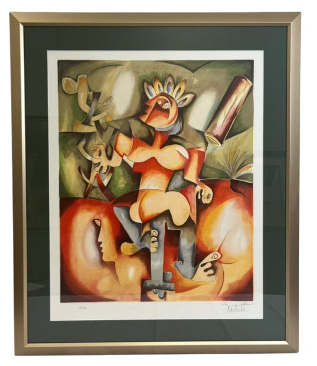 Alexandra Nechita LE Hand Signed Lithograph: IMPORTANT NOTE: Please be advised that we offer reasonably priced in-house shipping, but you must select Arrange My Own Shipping as part of your post-auction invoice options. Limited-edition