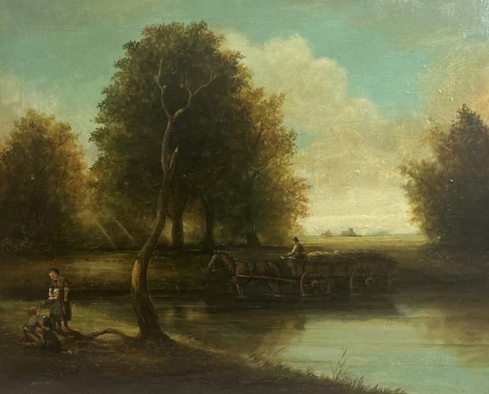 Brian Coole Lake Scene Original Oil On Canvas - 3