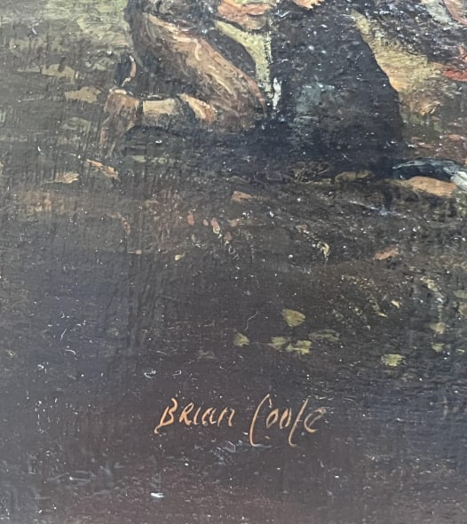 Brian Coole Lake Scene Original Oil On Canvas - 5