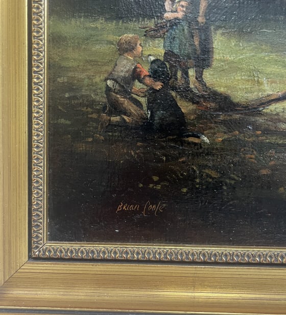 Brian Coole Lake Scene Original Oil On Canvas - 6