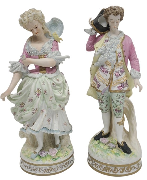 15" Antique Porcelain Figures - Likely German (1 of 11)