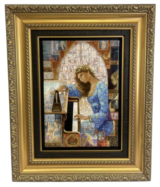 Nixon Harmonic I Embellished Giclee On Canvas: IMPORTANT NOTE: Please be advised that we offer reasonably priced in-house shipping, but you must select Arrange My Own Shipping as part of your post-auction invoice options. Peter Nixon