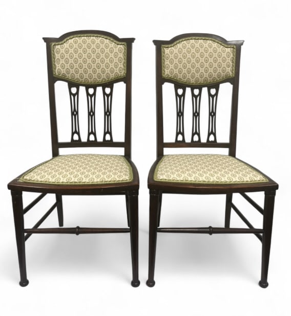 Pair Of Antique British Dining Chairs: IMPORTANT NOTE: Please be advised that we offer reasonably priced in-house shipping, but you must select Arrange My Own Shipping as part of your post-auction invoice options. Pair of Antique British D