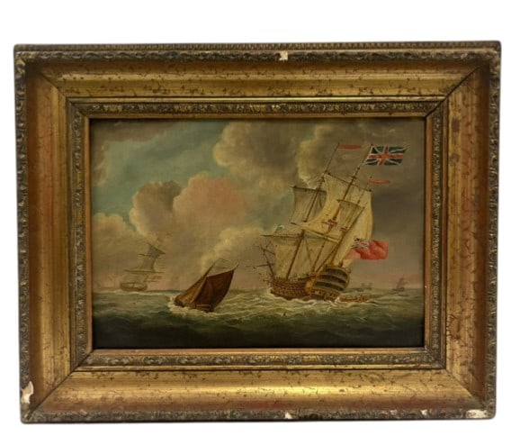 English School Painting 20th Century Oil On Metal (1 of 18)