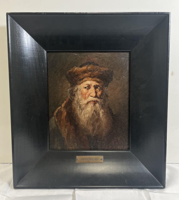 Henry Raschen Original Oil On Board Portrait - 2