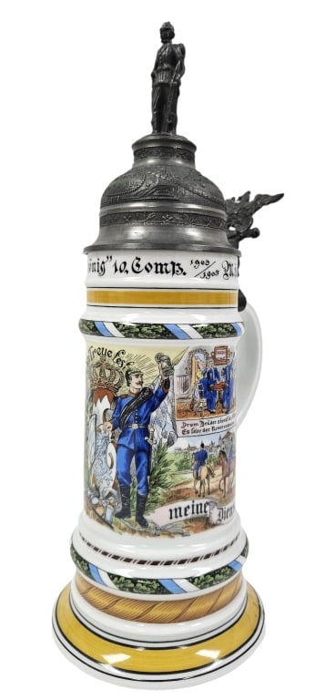 Kaiser Porcelain German Regimental Beer Stein (1 of 15)