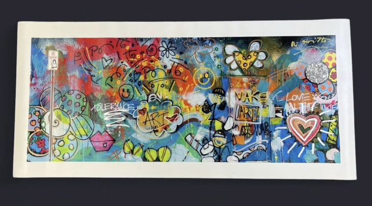 Romero Britto "The Wall" LE Digital Print Canvas (1 of 13)