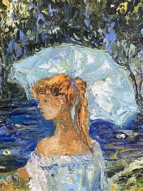 Duaiv "Impression Au Bond De Letang" Oil On Canvas - 11