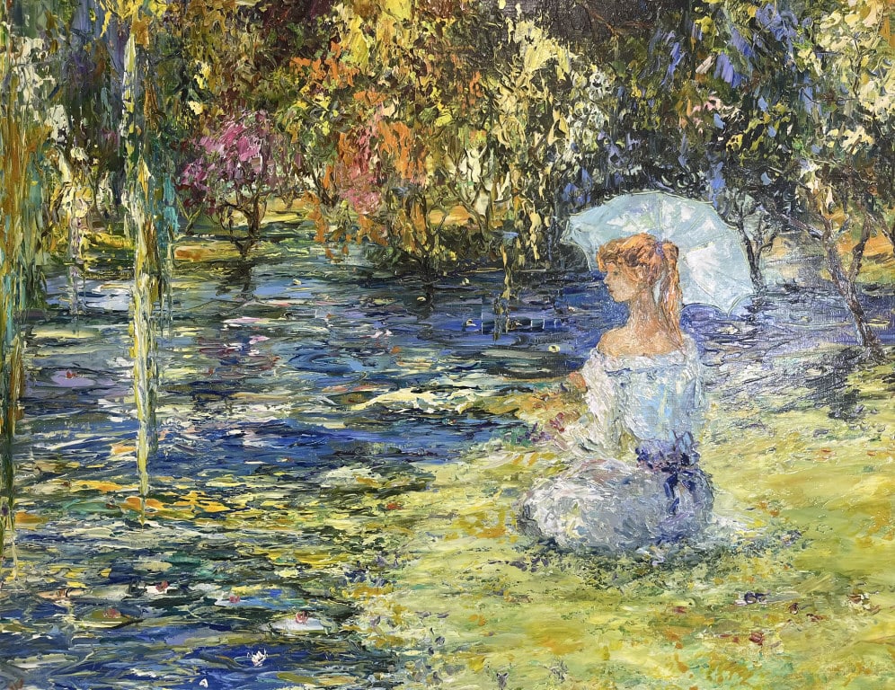 Duaiv "Impression Au Bond De Letang" Oil On Canvas - 2