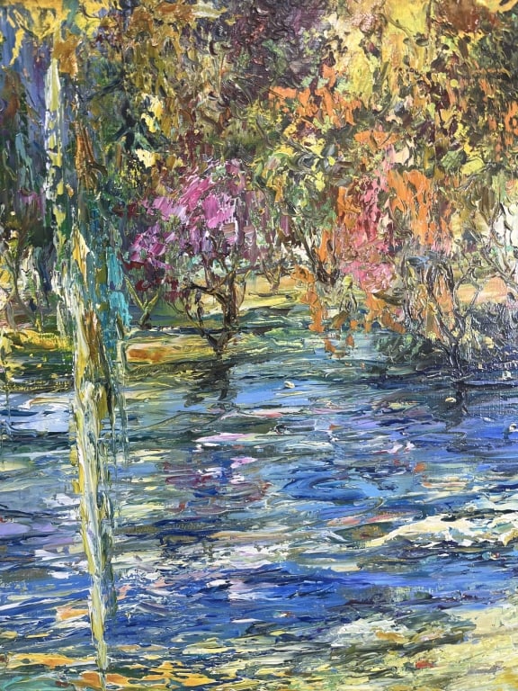 Duaiv "Impression Au Bond De Letang" Oil On Canvas - 5