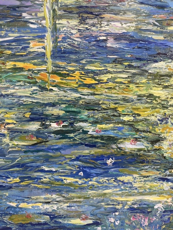 Duaiv "Impression Au Bond De Letang" Oil On Canvas - 7