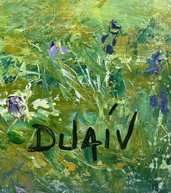 Duaiv "Impression Au Bond De Letang" Oil On Canvas - 9