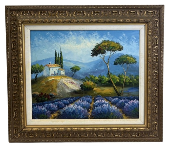 Sorianno Landscape Oil On Canvas: IMPORTANT NOTE: Please be advised that we offer reasonably priced in-house shipping, but you must select Arrange My Own Shipping as part of your post-auction invoice options. Sorianno Landscape oil on