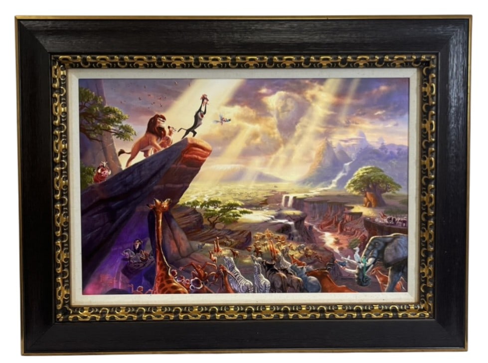 Kinkade "The Lion King" Embellished Giclee Canvas (1 of 16)