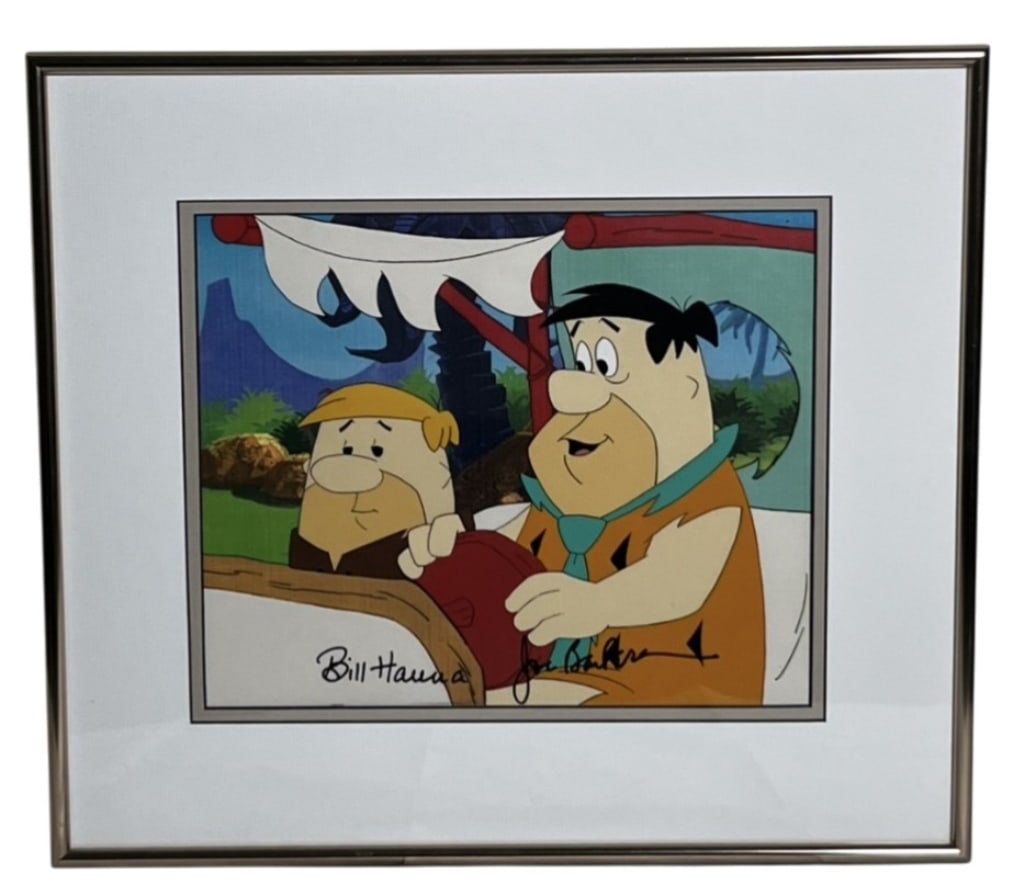 Autographed By Creators Flintstones Animation Cel: IMPORTANT NOTE: Please be advised that we offer reasonably priced in-house shipping, but you must select Arrange My Own Shipping as part of your post-auction invoice options. Autographed by creators B