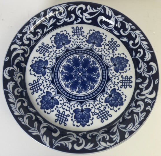 Bombay Company Blue & White Pedestal Centerpiece (1 of 13)