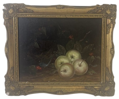 M.W. Propst Original Still Life Oil On Canvas: IMPORTANT NOTE: Please be advised that we offer reasonably priced in-house shipping, but you must select Arrange My Own Shipping as part of your post-auction invoice options. M.W. Propst original stil