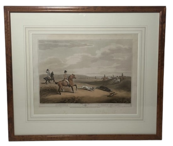 Samuel Howitt "Coursing 1" Aquatint: IMPORTANT NOTE: Please be advised that we offer reasonably priced in-house shipping, but you must select Arrange My Own Shipping as part of your post-auction invoice options. Samuel Howitt "Coursing