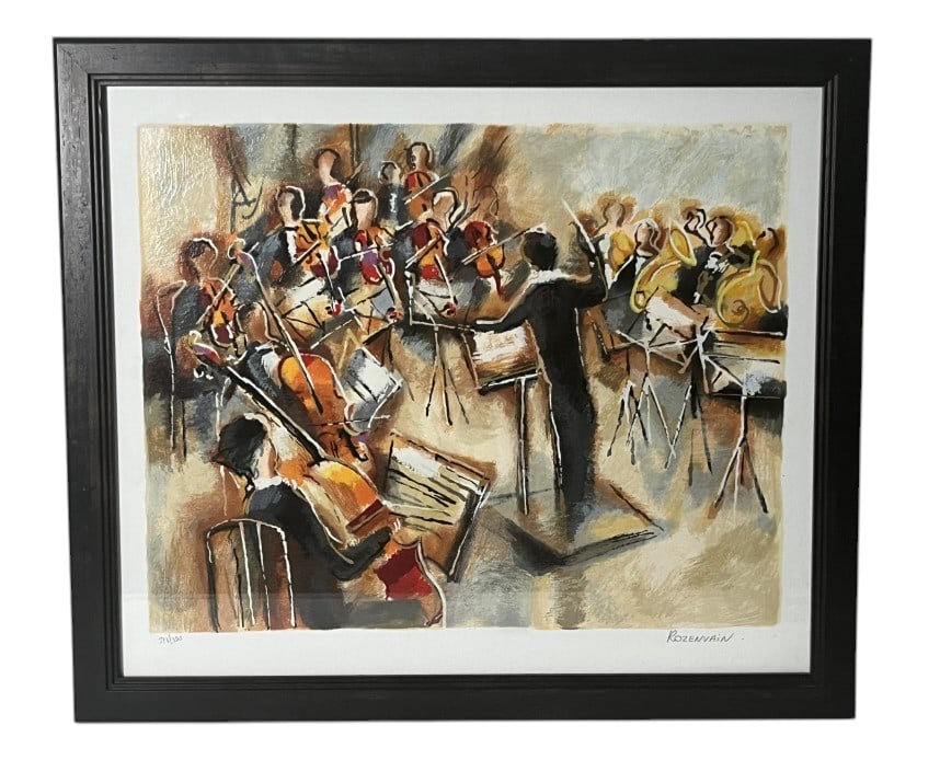 Michael Rozenvain "The Baton" Limited Ed Serigraph: IMPORTANT NOTE: Please be advised that we offer reasonably priced in-house shipping, but you must select Arrange My Own Shipping as part of your post-auction invoice options. Michael Rozenvain "The Ba